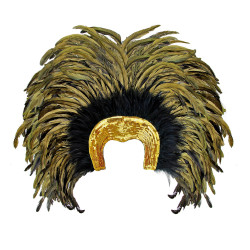 Brazilská čelenka z peří Rio zlatá